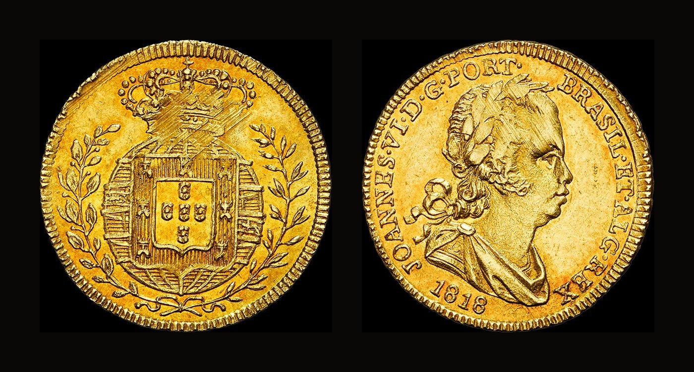 Lote 130 — Meio Escudo 1818 de D. João VI