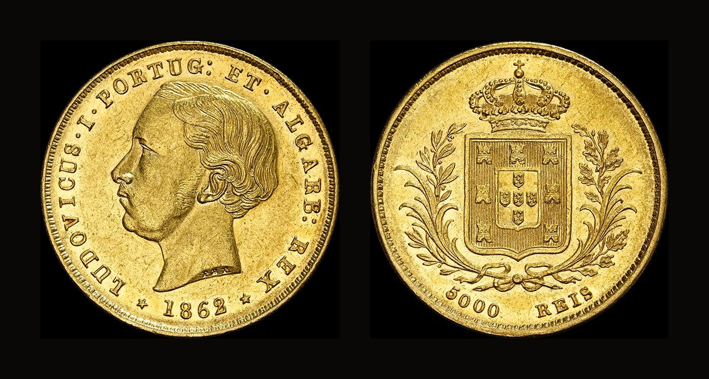 Lote 145 — 5000 Réis 1862 de D. Luís I