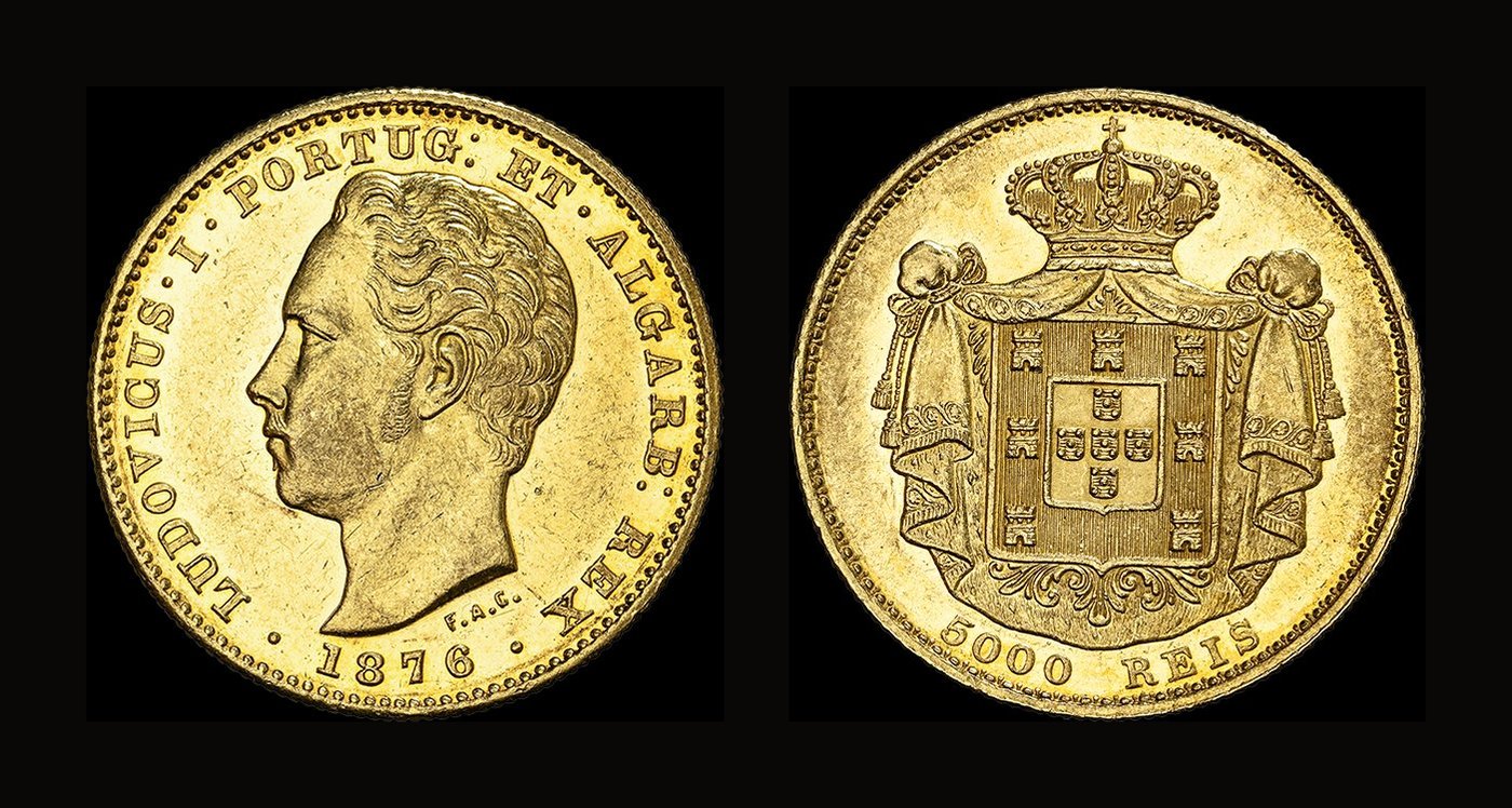 Lote 149 — 5000 Réis 1876 de D. Luís I