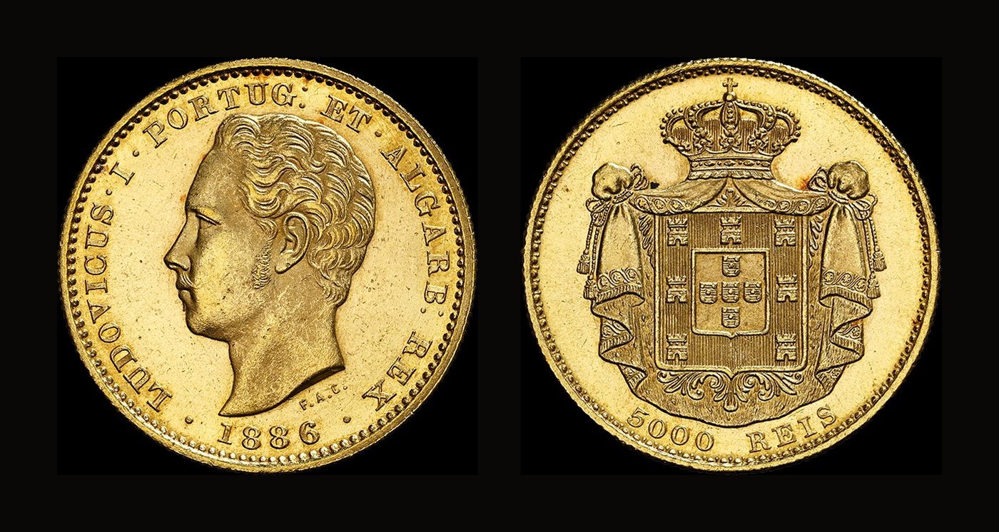 Lote 151 — 5000 Réis 1886 de D. Luís I